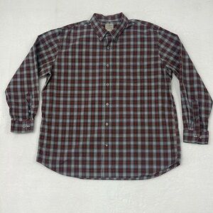 LL Bean Traditional Fit Plaid Button Shirt sz XXL
